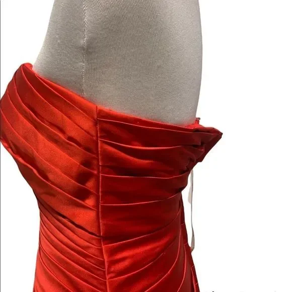 Pretty Maids | Red Strapless Ruffle Dress - Picture 6 of 6